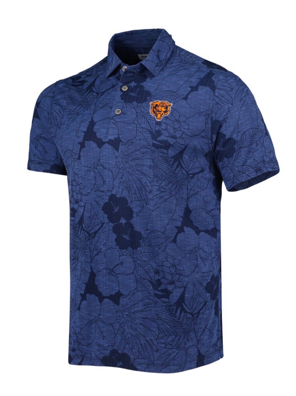 Tommy Bahama Navy Chicago Bears Miramar Blooms Polo Shirt XL Football Casual